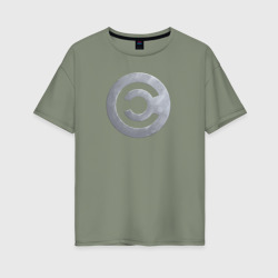 Женская футболка хлопок Oversize Caldari