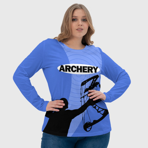 Женский лонгслив 3D Archery, цвет 3D печать - фото 6