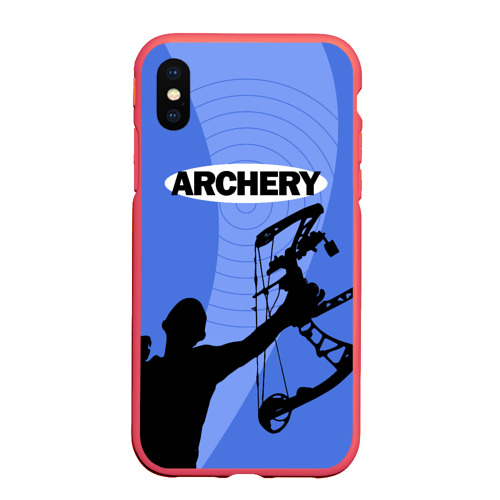 Чехол для iPhone XS Max матовый Archery, цвет красный