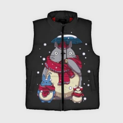 Женский жилет утепленный 3D My Neighbor Totoro зонт от снега