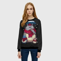 Женский свитшот 3D My Neighbor Totoro зонт от снега - фото 2