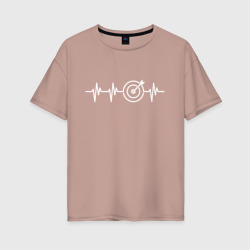 Archer's pulse – Женская футболка хлопок Oversize с принтом купить со скидкой в -16%