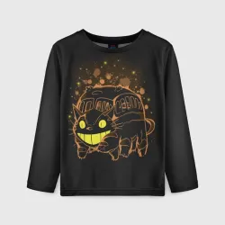 Детский лонгслив 3D My Neighbor Totoro оранжевый кот