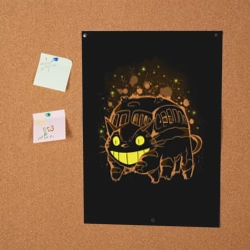 Постер My Neighbor Totoro оранжевый кот - фото 2