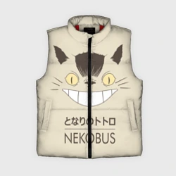 Женский жилет утепленный 3D Мой сосед Тоторо Nekobus