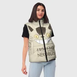 Женский жилет утепленный 3D Мой сосед Тоторо Nekobus - фото 2