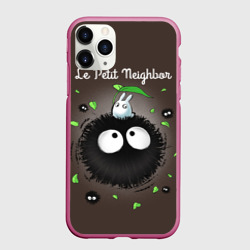 Чехол для iPhone 11 Pro матовый My Neighbor Totoro кролик на микробе