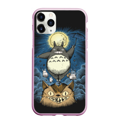 Чехол для iPhone 11 Pro Max матовый My Neighbor Totoro кот и заяц