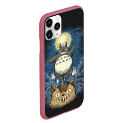 Чехол для iPhone 11 Pro Max матовый My Neighbor Totoro кот и заяц - фото 2