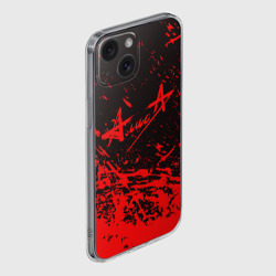 Чехол для iPhone 15 силиконовый с защитой камеры Алиса - фото 2