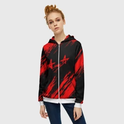 Женская толстовка 3D на молнии Алиса - фото 2