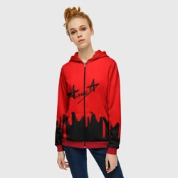 Женская толстовка 3D на молнии Алиса - фото 2