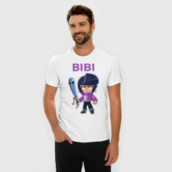 Мужская футболка хлопок Slim Brawl Stars Bibi - фото 2