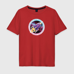Мужская футболка хлопок Oversize Space Rocket