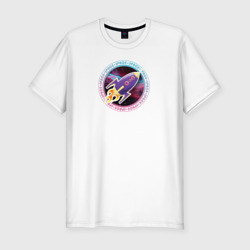 Мужская футболка хлопок Slim Space Rocket