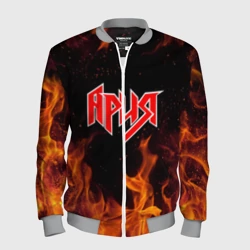 Мужской бомбер 3D Ария огонь