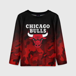 Детский лонгслив 3D Chicago bulls Чикаго буллс