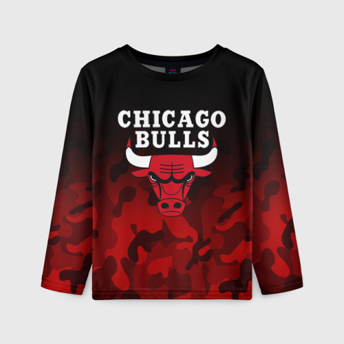 Детский лонгслив 3D Chicago bulls Чикаго буллс, цвет 3D печать