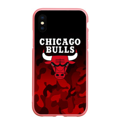 Чехол для iPhone XS Max матовый Chicago bulls Чикаго буллс