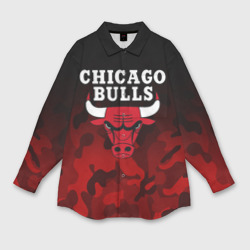 Мужская рубашка oversize 3D Chicago bulls Чикаго буллс