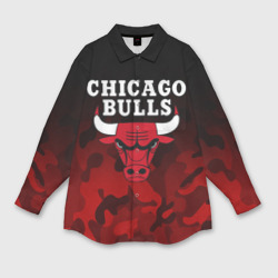 Женская рубашка oversize 3D Chicago bulls Чикаго буллс