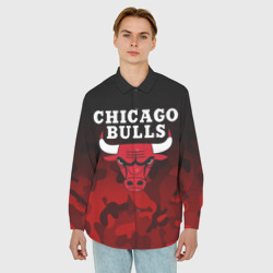 Мужская рубашка oversize 3D Chicago bulls Чикаго буллс - фото 2