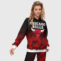 Женский костюм с толстовкой 3D Chicago bulls Чикаго буллс - фото 2
