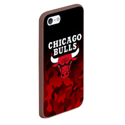 Чехол для iPhone 5/5S матовый Chicago bulls Чикаго буллс - фото 2