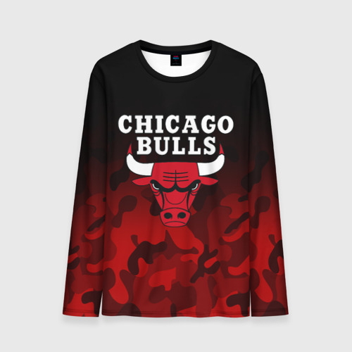 Мужской лонгслив 3D Chicago bulls Чикаго буллс, цвет 3D печать