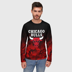 Мужской лонгслив 3D Chicago bulls Чикаго буллс - фото 2