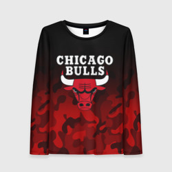 Женский лонгслив 3D Chicago bulls Чикаго буллс