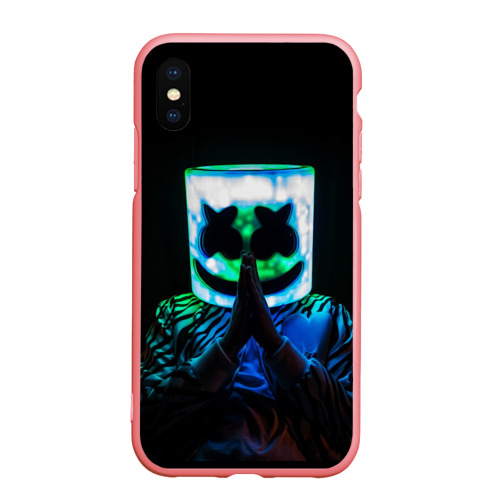 Чехол для iPhone XS Max матовый Marshmello, цвет баблгам