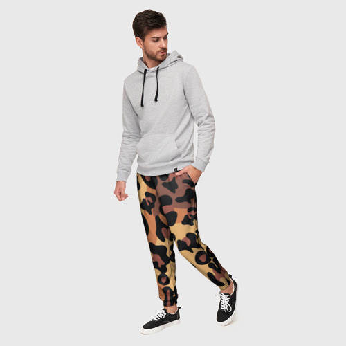 Мужские брюки 3D с принтом Кошачий окрас, фото на моделе #1