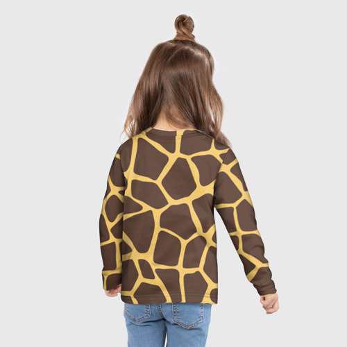Детский лонгслив 3D Окрас жирафа, цвет 3D печать - фото 6