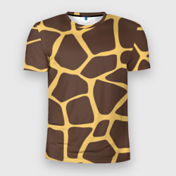 Мужская футболка 3D Slim Окрас жирафа
