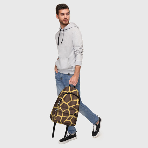Рюкзак 3D с принтом Окрас жирафа, фото #5