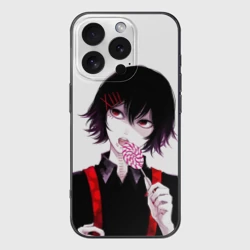 Чехол для iPhone 16 Pro силиконовый с защитой камеры Сузуя Джузо