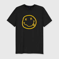 Nirvana – Мужская футболка хлопок Slim с принтом купить