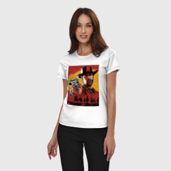 Женская пижама с белой футболкой хлопок Red dead Redemption 2 - фото 2