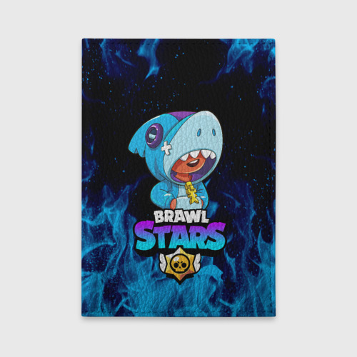 Обложка для автодокументов Brawl Stars Leon shark Леон акула, цвет черный