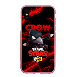 Чехол для iPhone XS Max матовый Brawl Stars crow Бравл старс Леон