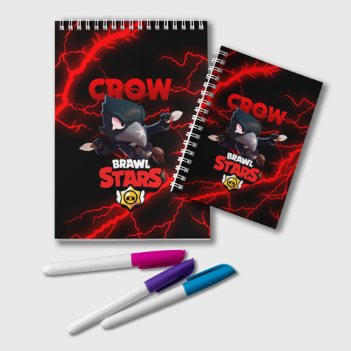 Блокнот Brawl Stars crow Бравл старс Леон, цвет крупная клетка