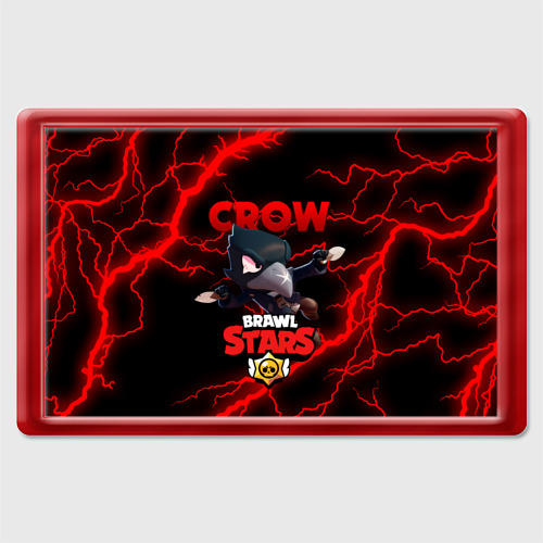 Магнит 45*70 Brawl Stars crow Бравл старс Леон, цвет красный