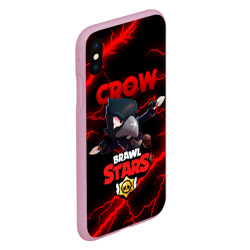 Чехол для iPhone XS Max матовый Brawl Stars crow Бравл старс Леон - фото 2