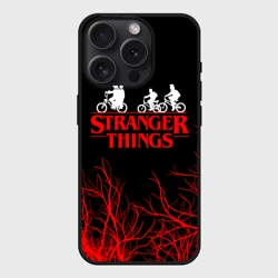 Чехол силиконовый для Apple iPhone 15 Pro Мax матовый Stranger things Очень странные дела