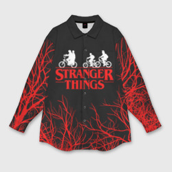 Мужская рубашка oversize 3D Stranger things Очень странные дела