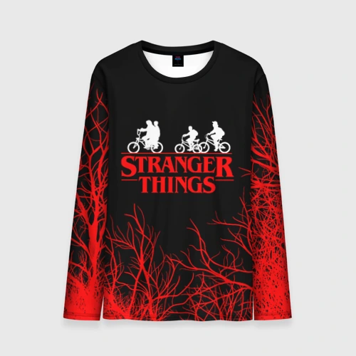 Мужской лонгслив 3D Stranger things Очень странные дела