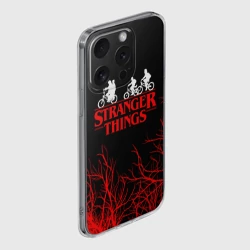 Чехол для iPhone 15 Pro силиконовый с защитой камеры Stranger things Очень странные дела - фото 2