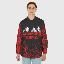 Мужская рубашка oversize 3D Stranger things Очень странные дела - фото 2