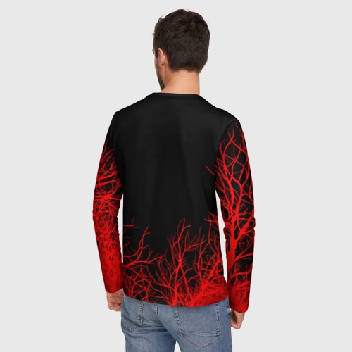 Мужской лонгслив 3D с принтом Stranger things Очень странные дела, вид сзади #2